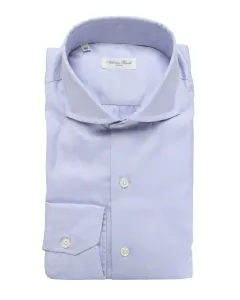 SALVATORE PICCOLO DRESS SHIRT - LIGHT BLUE - COTTON