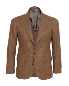 SALVATORE PICCOLO SPORT COAT - BROWN, GREEN & BURGUNDY - WOOL TWEED