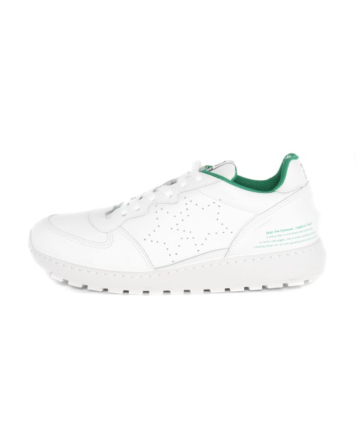 2STAR SNEAKERS - CALFSKIN - WHITE & GREEN