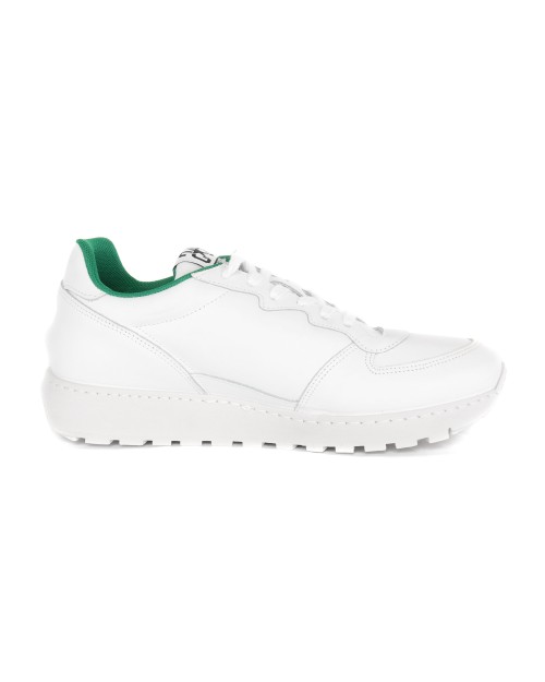 2STAR SNEAKERS - CALFSKIN - WHITE & GREEN