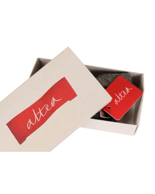 ALTEA BOW TIE - GREY & BLUE - WOOL & COTTON