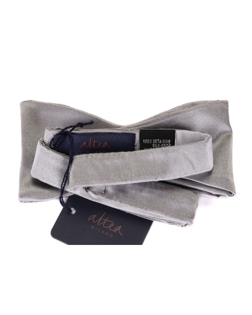 ALTEA BOW TIE - SILVER - PURE SILK