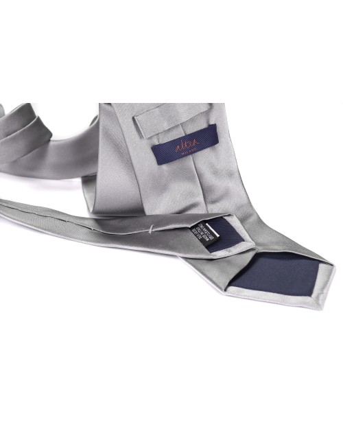 ALTEA TIE - SILVER GRAY - PURE SILK