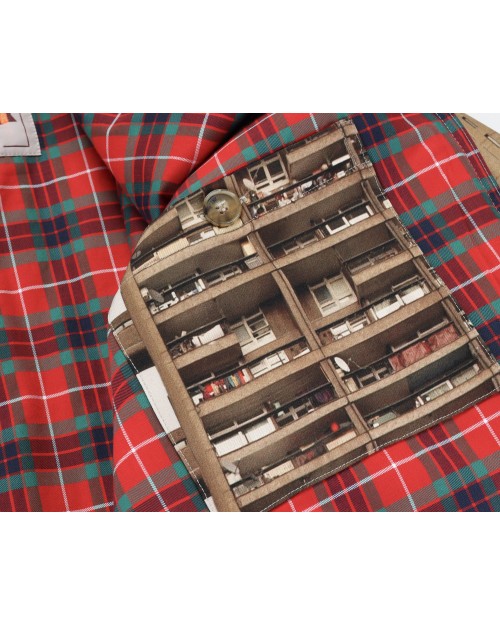M1992 X BARACUTA "G4" JACKET - IVORY & BROWN - STRETCH POLYESTER