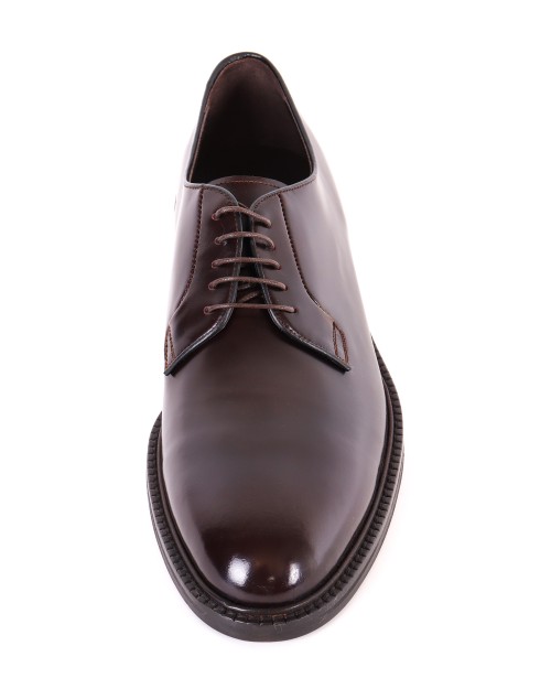 BELSIRE MILANO DERBY SHOES - CALFSKIN - BRUSH BURGUNDY