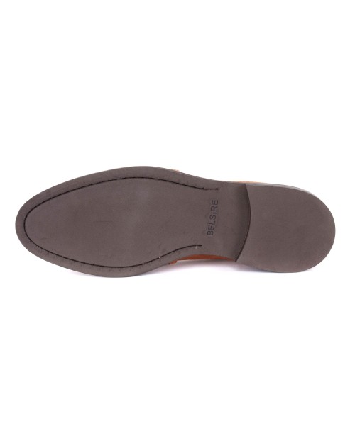 BELSIRE MILANO BELGIAN LOAFER - CALFSKIN SUEDE - CAMEL