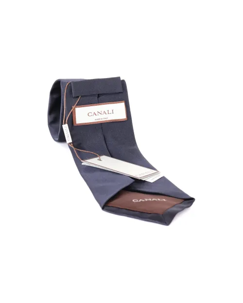 CANALI TIE - NAVY BLUE - PURE SILK