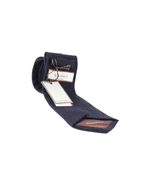 CANALI TIE - NAVY BLUE - WOOL