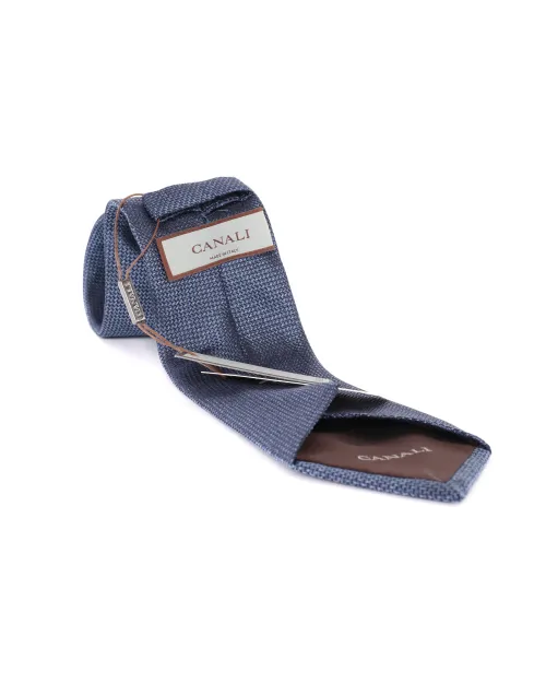 CANALI TIE - BLUE - PURE SILK