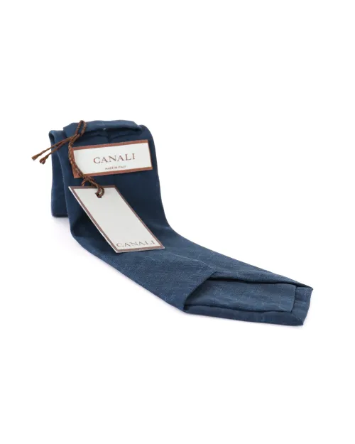 CANALI TIE - DARK BLUE - LIGHTWEIGHT WOOL