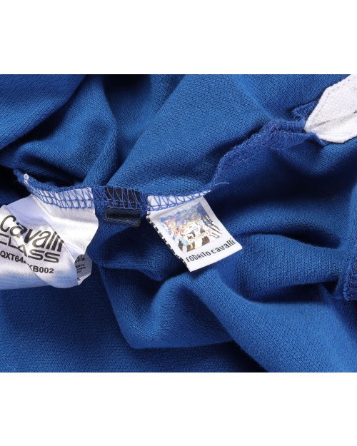 CAVALLI CLASS POLO SHIRT - BLUE - COTTON