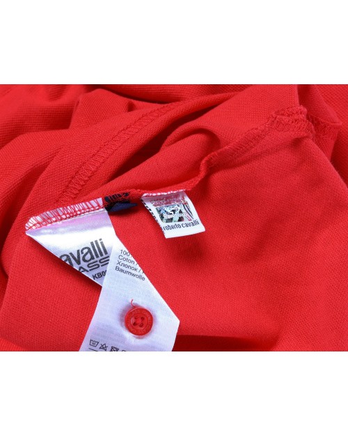 CAVALLI CLASS POLO SHIRT - RED - COTTON