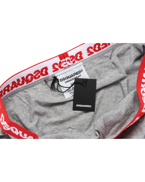 DSQUARED2 BOXER BRIEFS - GREY - STRETCH COTTON