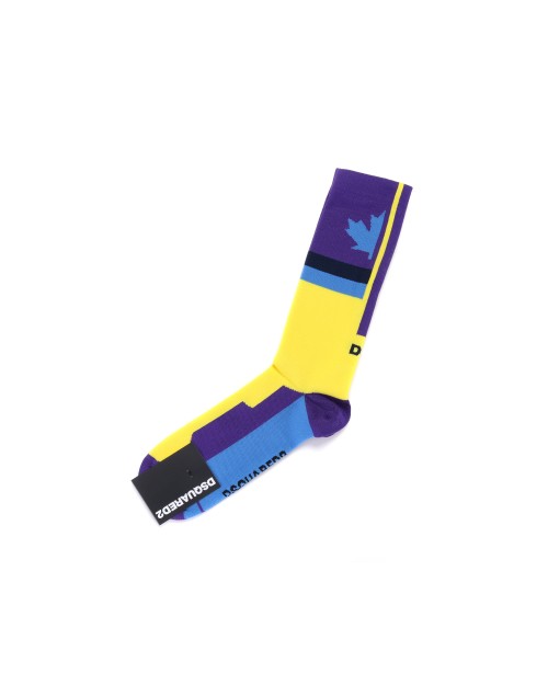 DSQUARED2 SOCKS - YELLOW - STRETCH FABRIC