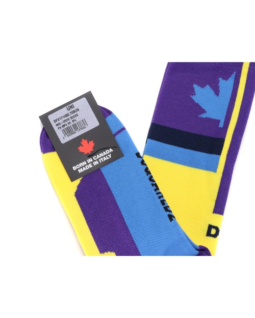 DSQUARED2 SOCKS - YELLOW - STRETCH FABRIC