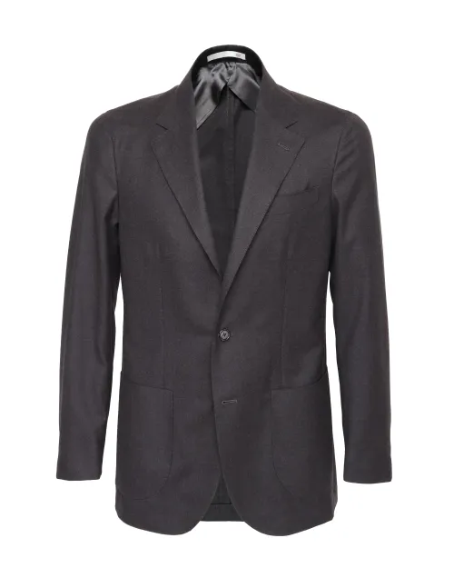 EDUARDO DE SIMONE SPORT COAT - GREY - WOOL FLANNEL