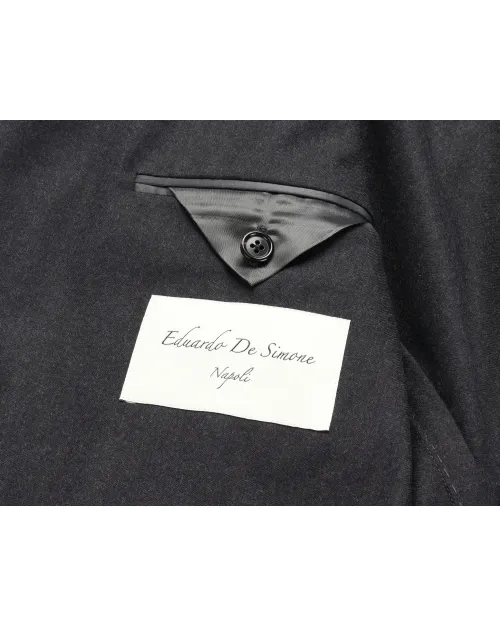 EDUARDO DE SIMONE SPORT COAT - GREY - WOOL FLANNEL