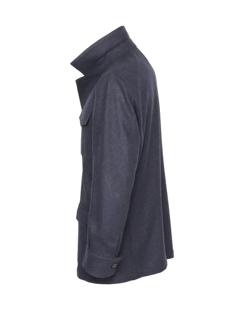 EDUARDO DE SIMONE JACKET - BLUE - WOOL FLANNEL