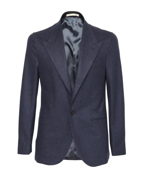 EDUARDO DE SIMONE BLAZER - BLUE - WOOL FLANNEL