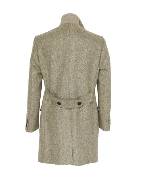 EDUARDO DE SIMONE OVERCOAT - GREEN -  WOOL TWEED