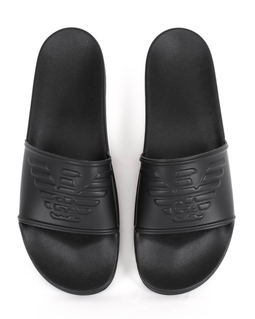 EMPORIO ARMANI SLIDERS - BLACK