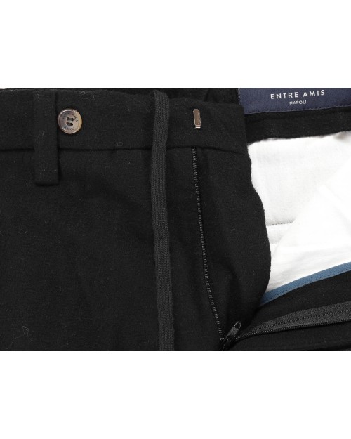 ENTRE AMIS PANTS - BLACK - STRETCH VISCOSE