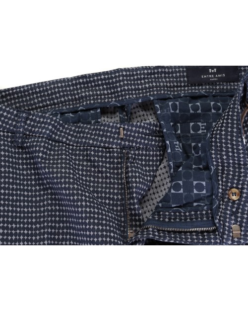 ENTRE AMIS PANTS - DARK BLUE - STRETCH COTTON