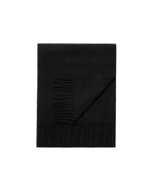 ETON SCARF - BLACK - WOOL & CASHMERE