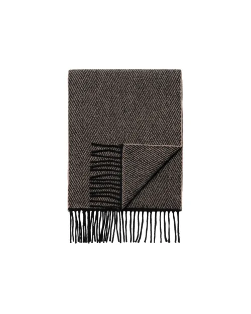 ETON SCARF - BROWN - WOOL & CASHMERE