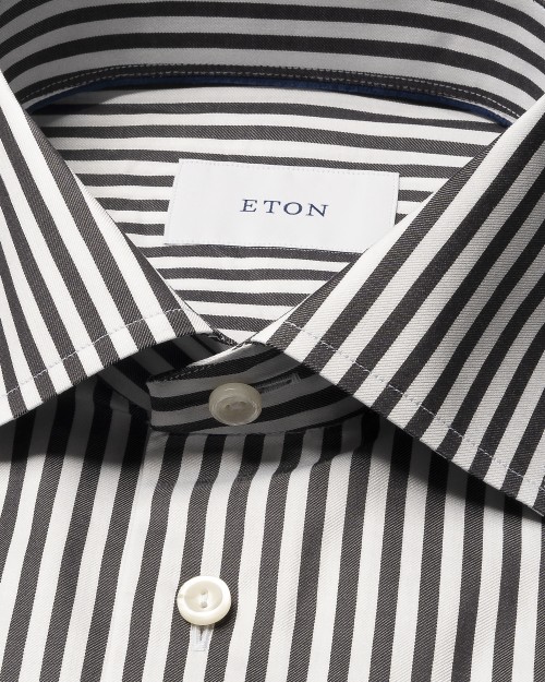 ETON SHIRT - WHITE & BLACK - COTTON