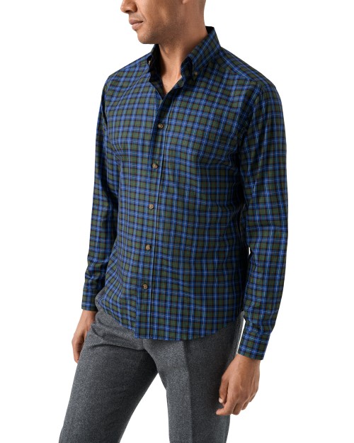 ETON SHIRT - BLUE, GREEN & RED - COTTON
