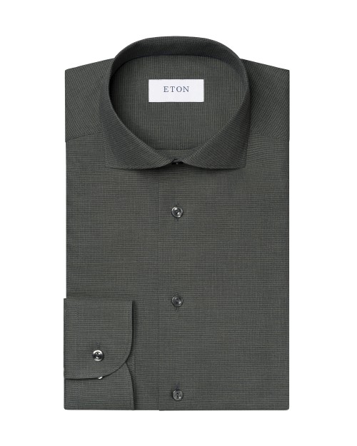 ETON SHIRT - DARK GREEN - COTTON FLANNEL