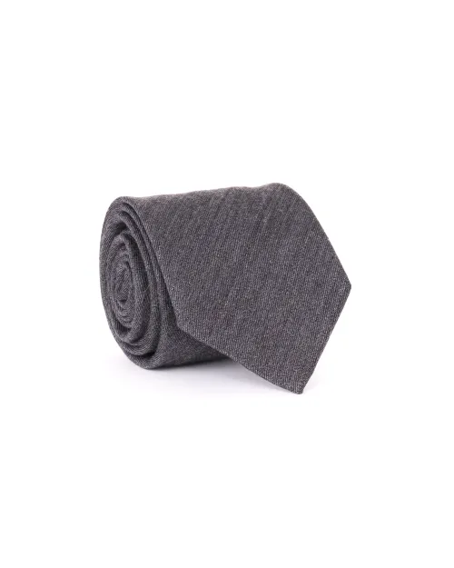 ETON TIE - GREY - SILK & COTTON