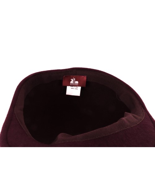 EZZELINO ASCOT CAP - BURGUNDY - WOOL FELT