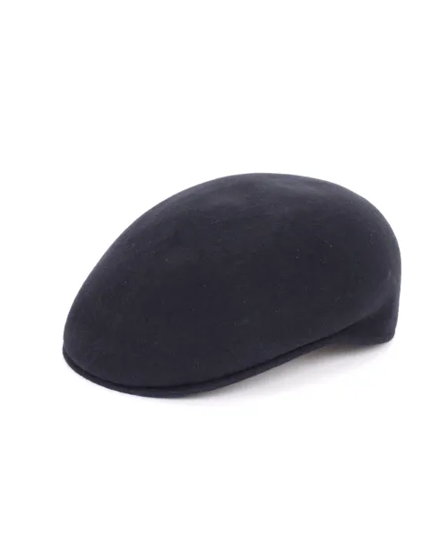 EZZELINO ASCOT CAP - NAVY BLUE - WOOL FELT
