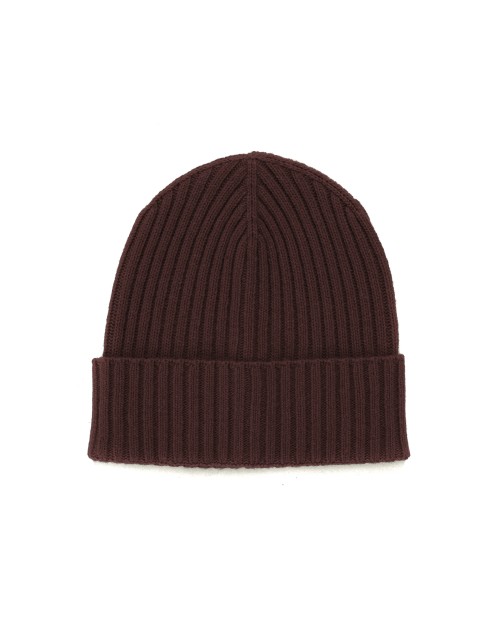 EZZELINO BEANIE - DARK BROWN - WOOL & CASHMERE