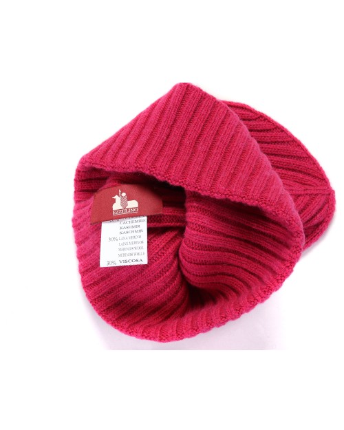 EZZELINO BEANIE - MAGENTA - WOOL & CASHMERE
