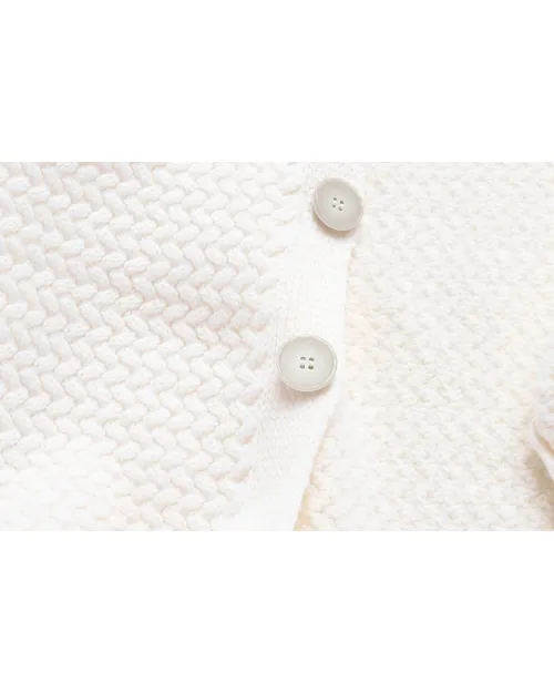 EZZELINO 6-PLY CARDIGAN SWEATER - OFF-WHITE - MERINO WOOL