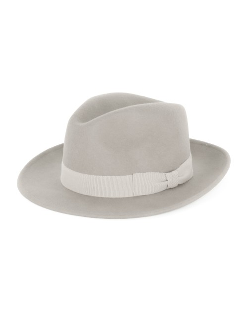 EZZELINO FEDORA HAT - LIGHT GREY - WOOL FELT