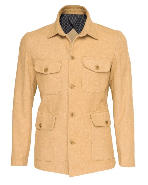EZZELINO FIELD JACKET - YELLOW - COTTON, WOOL & CASHMERE