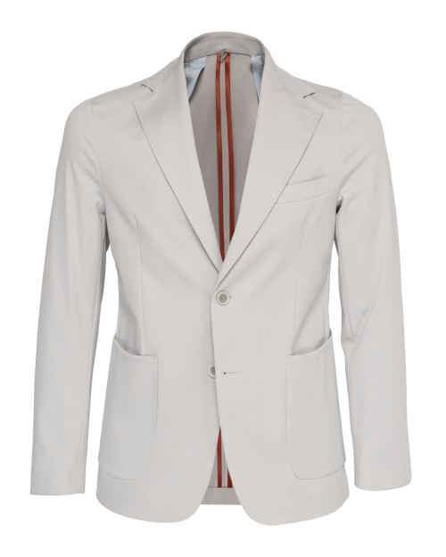 EZZELINO HOODED SPORT COAT - GREY - STRETCH COTTON