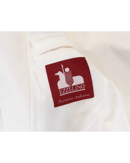 EZZELINO HOODED SPORT COAT - OFF-WHITE - STRETCH COTTON