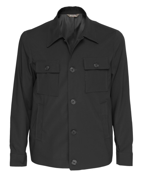 EZZELINO FIELD JACKET - BLACK - TECHNICAL FABRIC