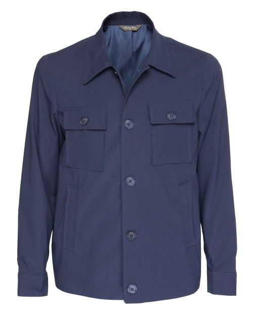 EZZELINO FIELD JACKET - BLUE - TECHNICAL FABRIC