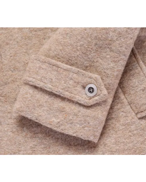EZZELINO PEACOAT - BEIGE - WOOL & ALPACA