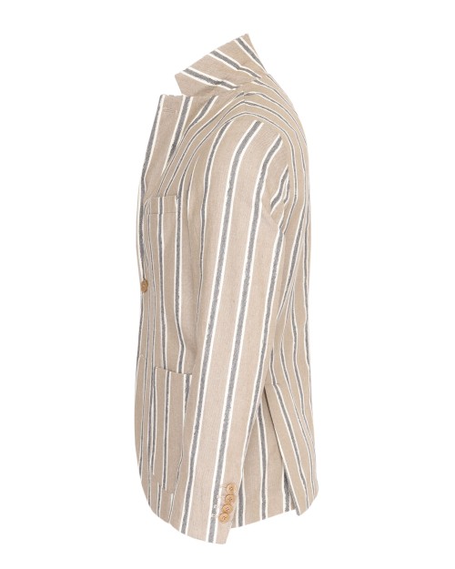 EZZELINO SPORT COAT - BEIGE - LINEN & COTTON