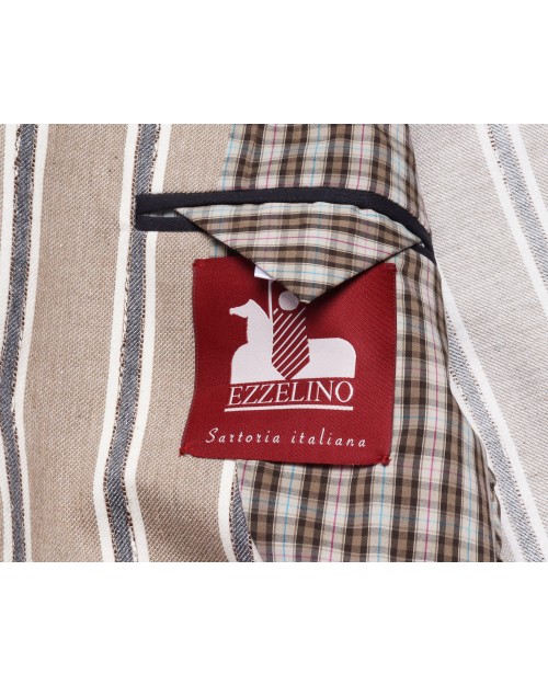 EZZELINO SPORT COAT - BEIGE - LINEN & COTTON