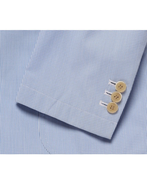 EZZELINO SPORT COAT - WHITE & BLUE - COTTON