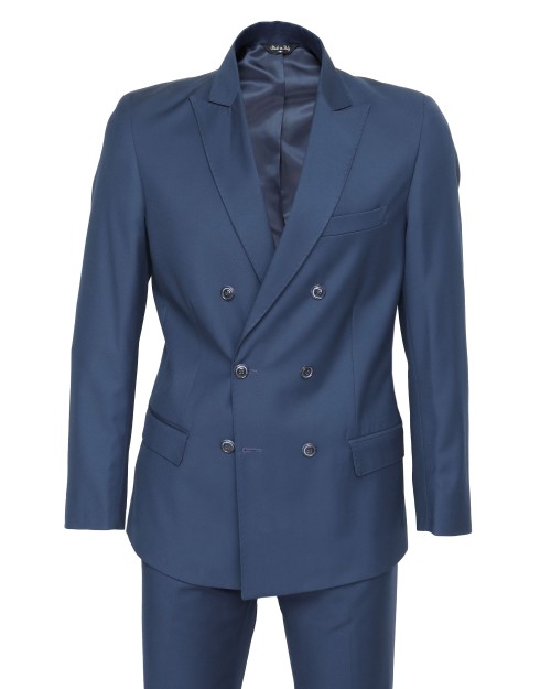 EZZELINO SUIT - BLUE - 4 SEASON WOOL & COTTON