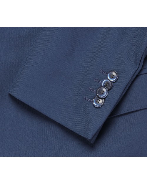 EZZELINO SUIT - BLUE - 4 SEASON WOOL & COTTON